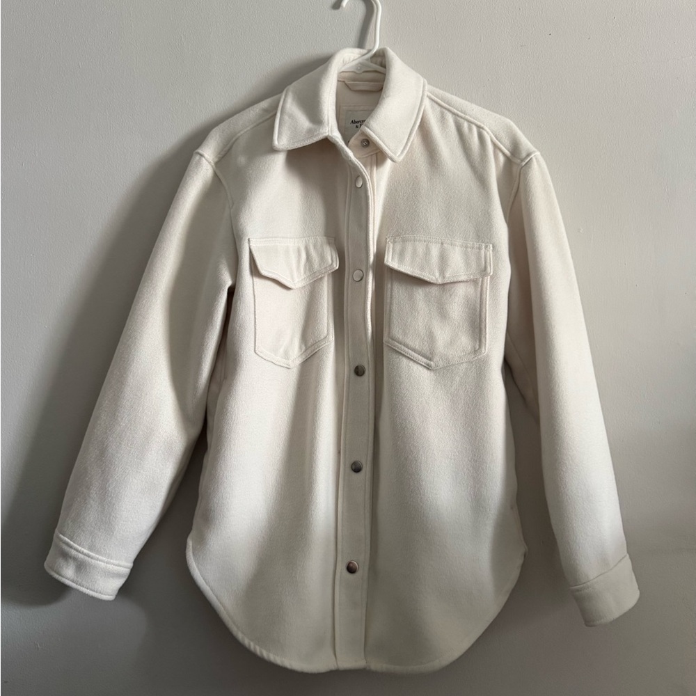 Abercrombie & Fitch Cream Shirt Jacket